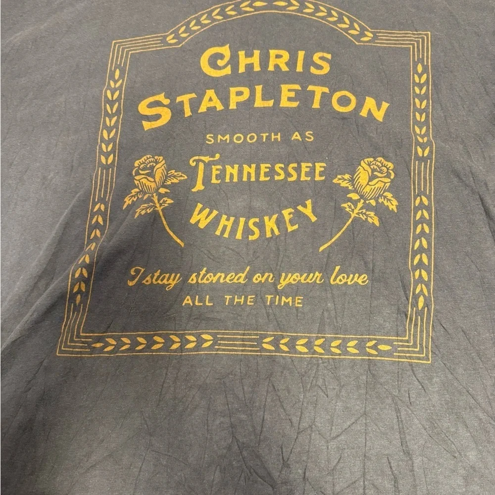 Chris Stapleton Tennessee Whiskey Graphic Tee Shirt 3XL Black Country Music